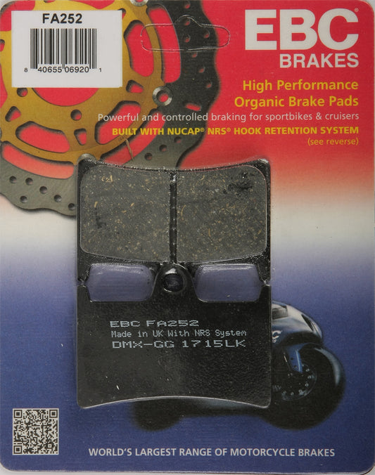 EBC FA252 Brake Pads for Yamaha FZ-07, FJ-09, XSR900 and Raider Bullet Cowl