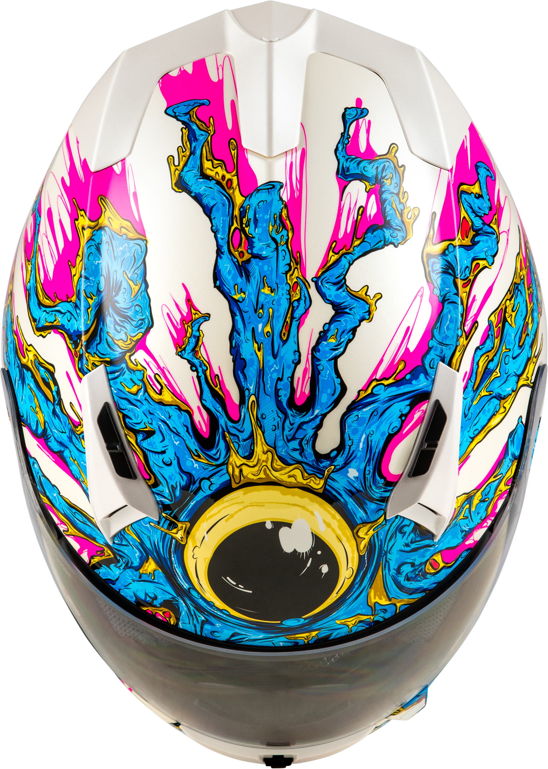 Fly Racing Revolt Space Creep 2X-Large Full-Face Helmet Light Blue/White/Pink