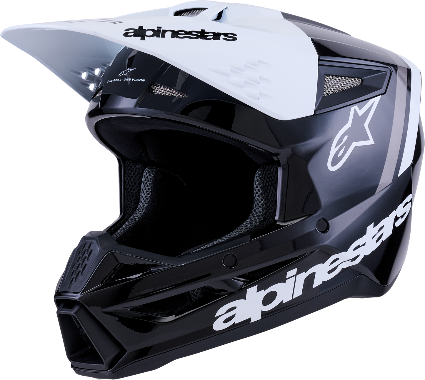 Alpinestars SM3 Radium Off-Road Helmet 2X-Large Gloss Black/White/Grey
