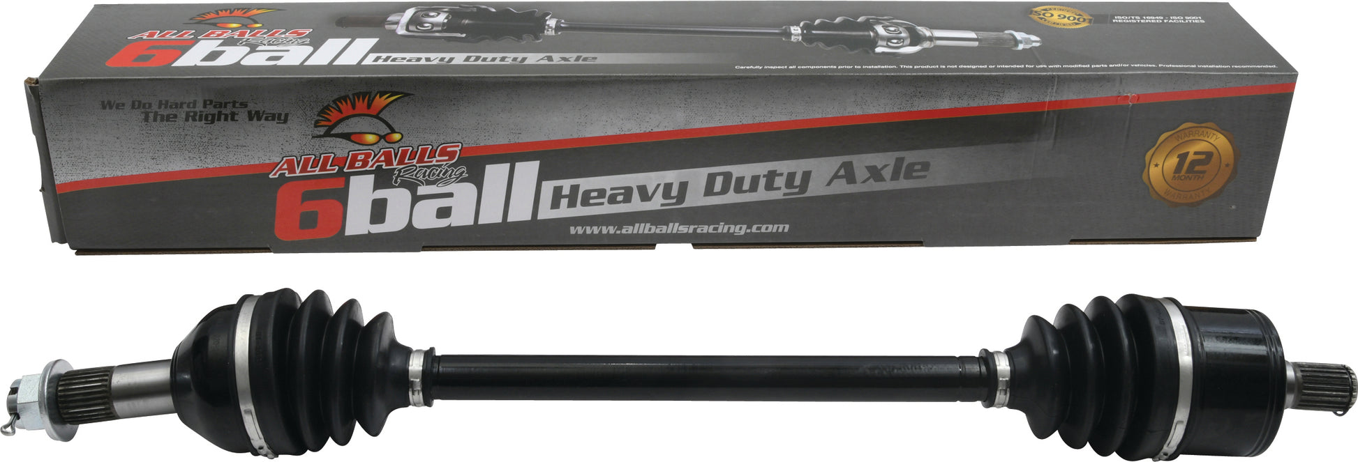 ALL BALLS 6 Ball Heavy Duty Rear Axle for ATV/UTV - Fits Can-Am Defender HD10 Models