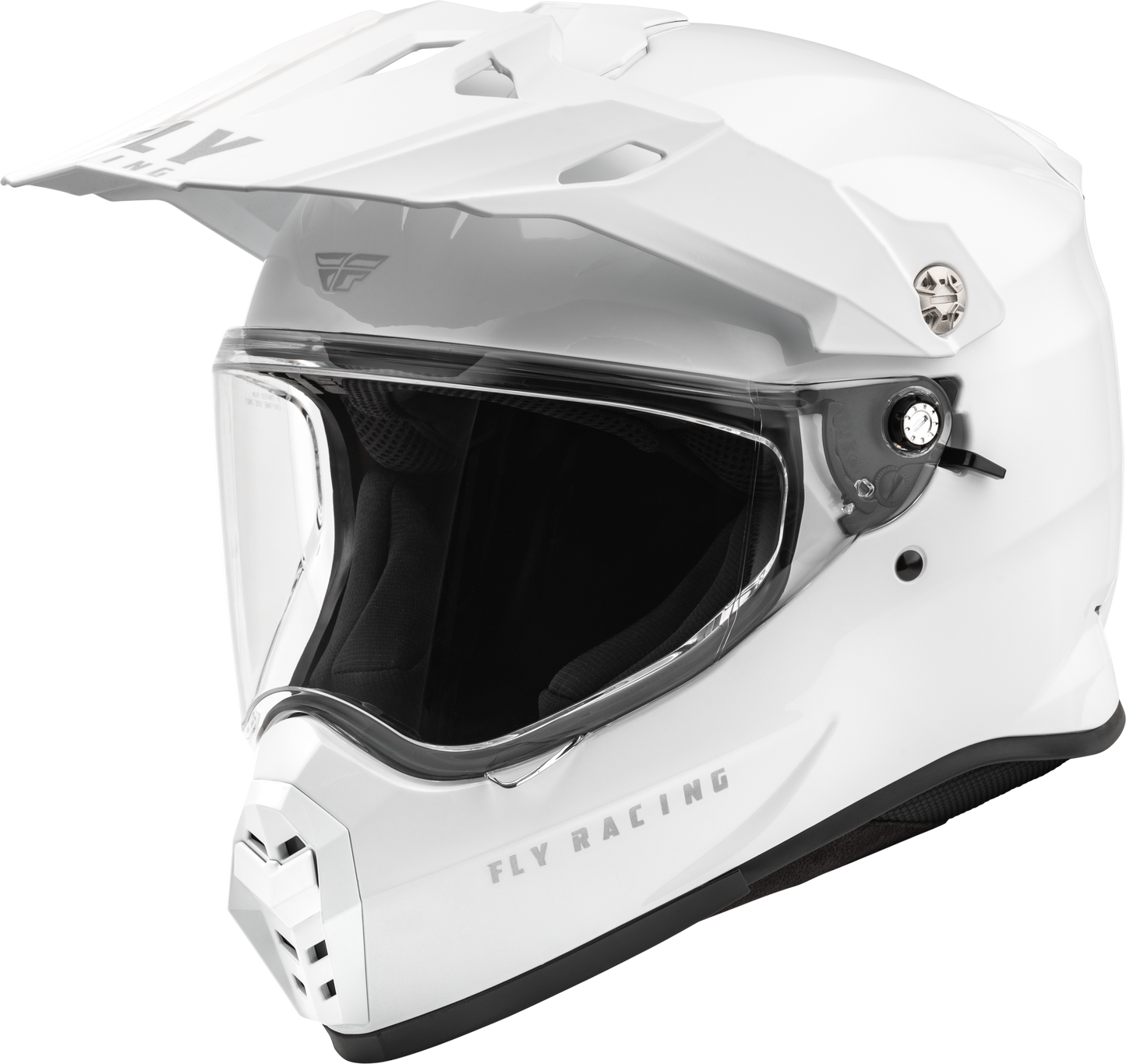 Fly Racing Trekker Solid Helmet White 2X-Large – Full-Face Street Motorcycle Helmet with Dual Density EPS and Anti-Fog Shield