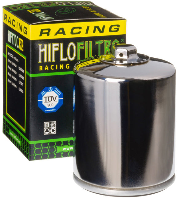 HIFLOFILTRO HF170CRC Chrome Oil Filter for Harley Davidson V-Twin Engines