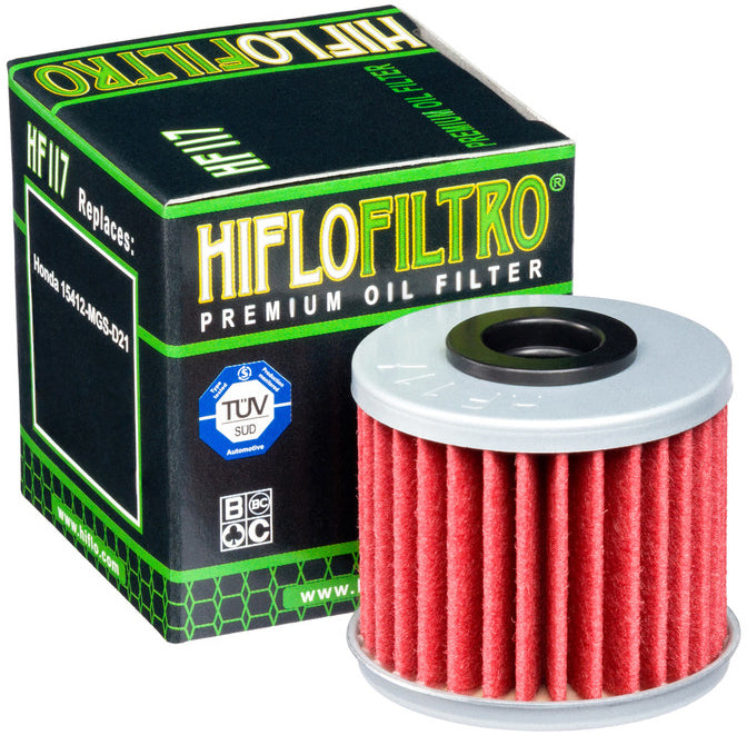 HIFLOFILTRO HF117 Oil Filter for Honda Motorcycles and Gold Wing Models