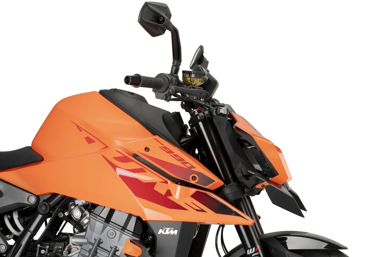 PUIG Downforce Front Spoiler for KTM - Matte Black, Part 22178J