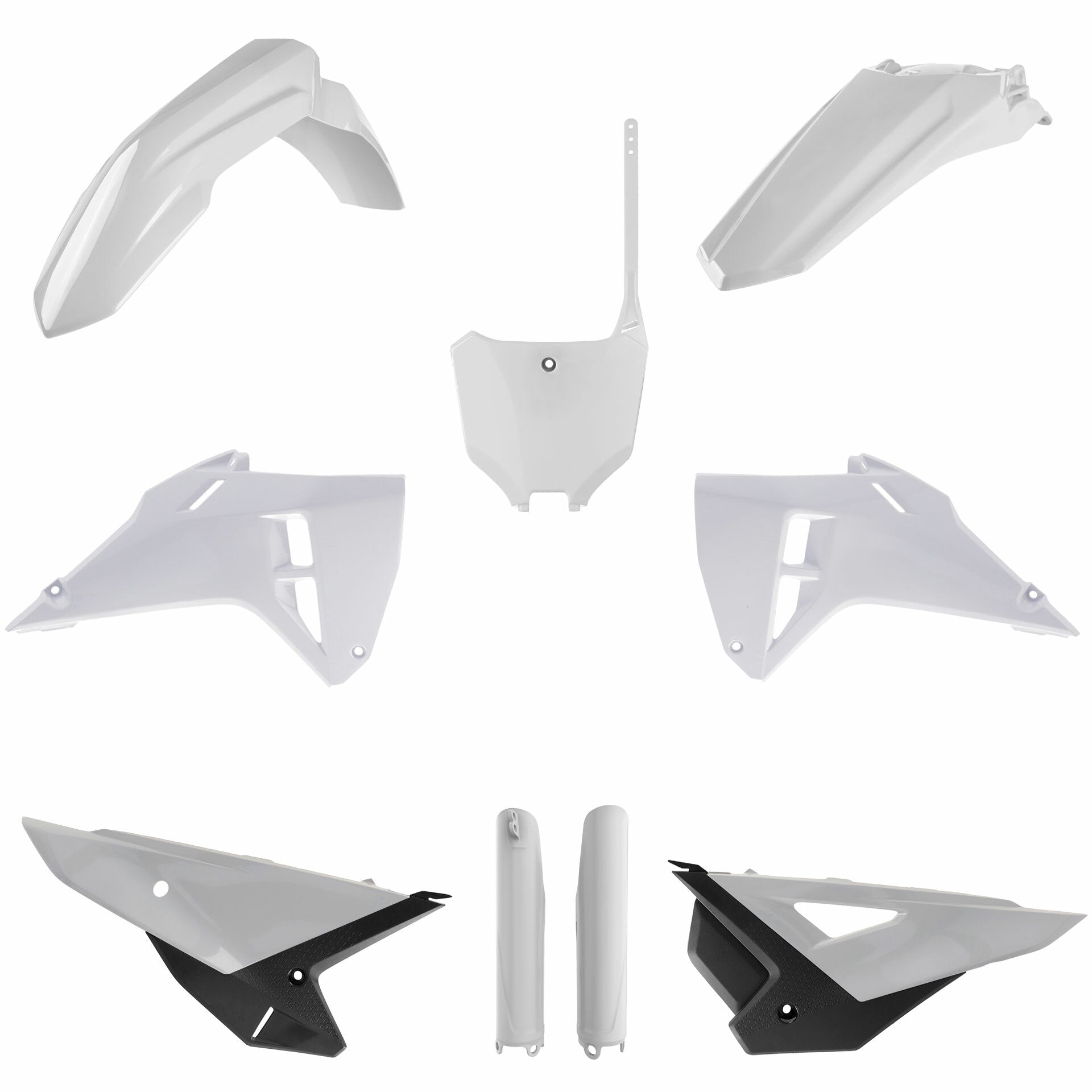 Polisport Plastic Kit Hon CRF White - Offroad Replacement Body Parts