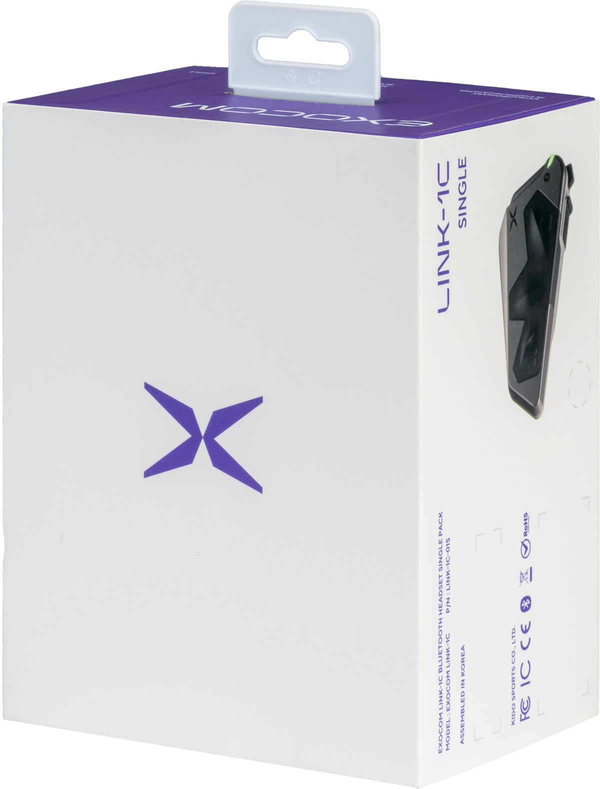 Exocom Link 1c Bluetooth Communicator – Wireless Intercom System with Crystal Clear Audio and Long Battery Life