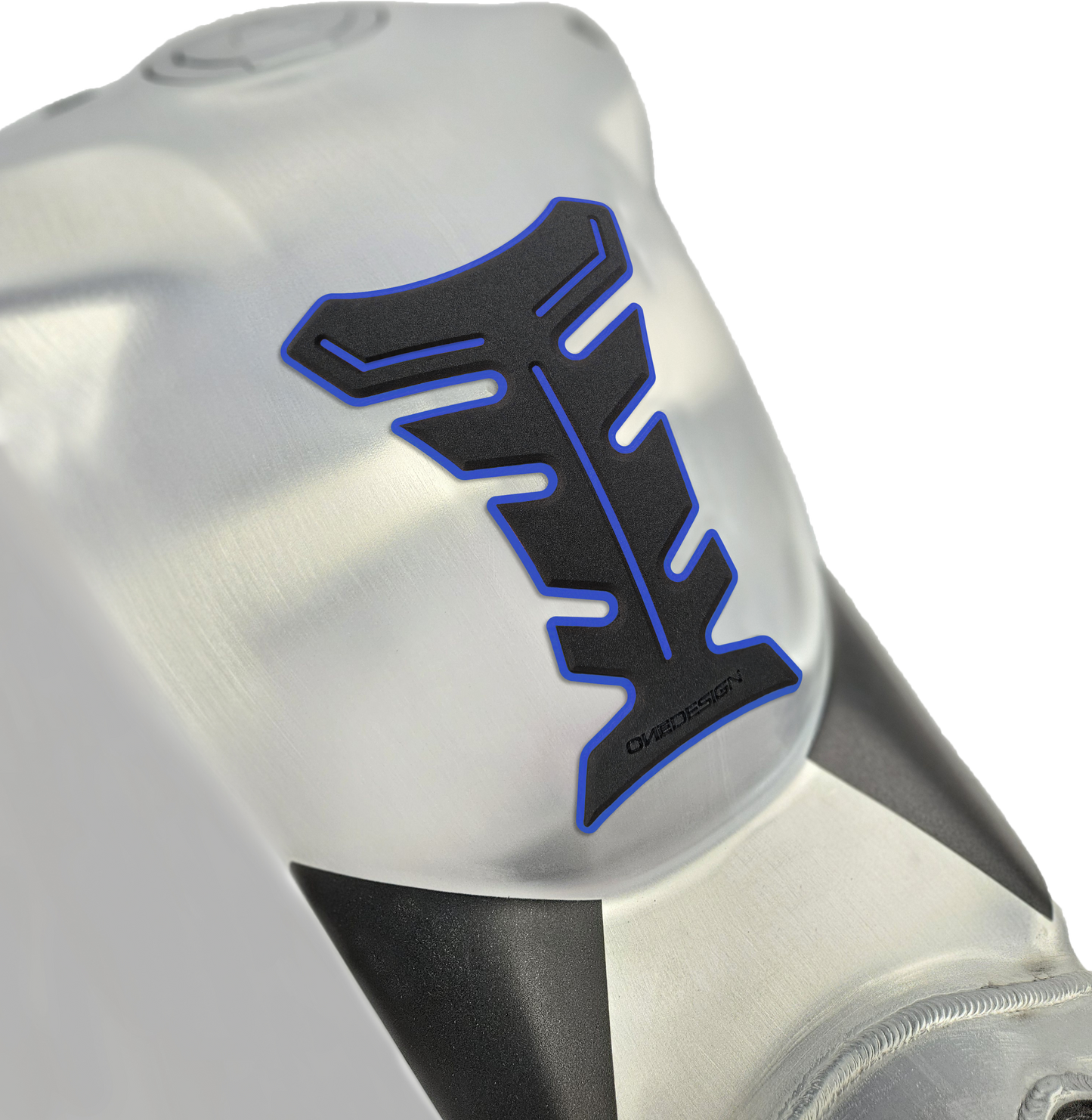 ONE EMBLEMS HDF9B Black and Blue Gas Tank Pad for Street Motorcycles