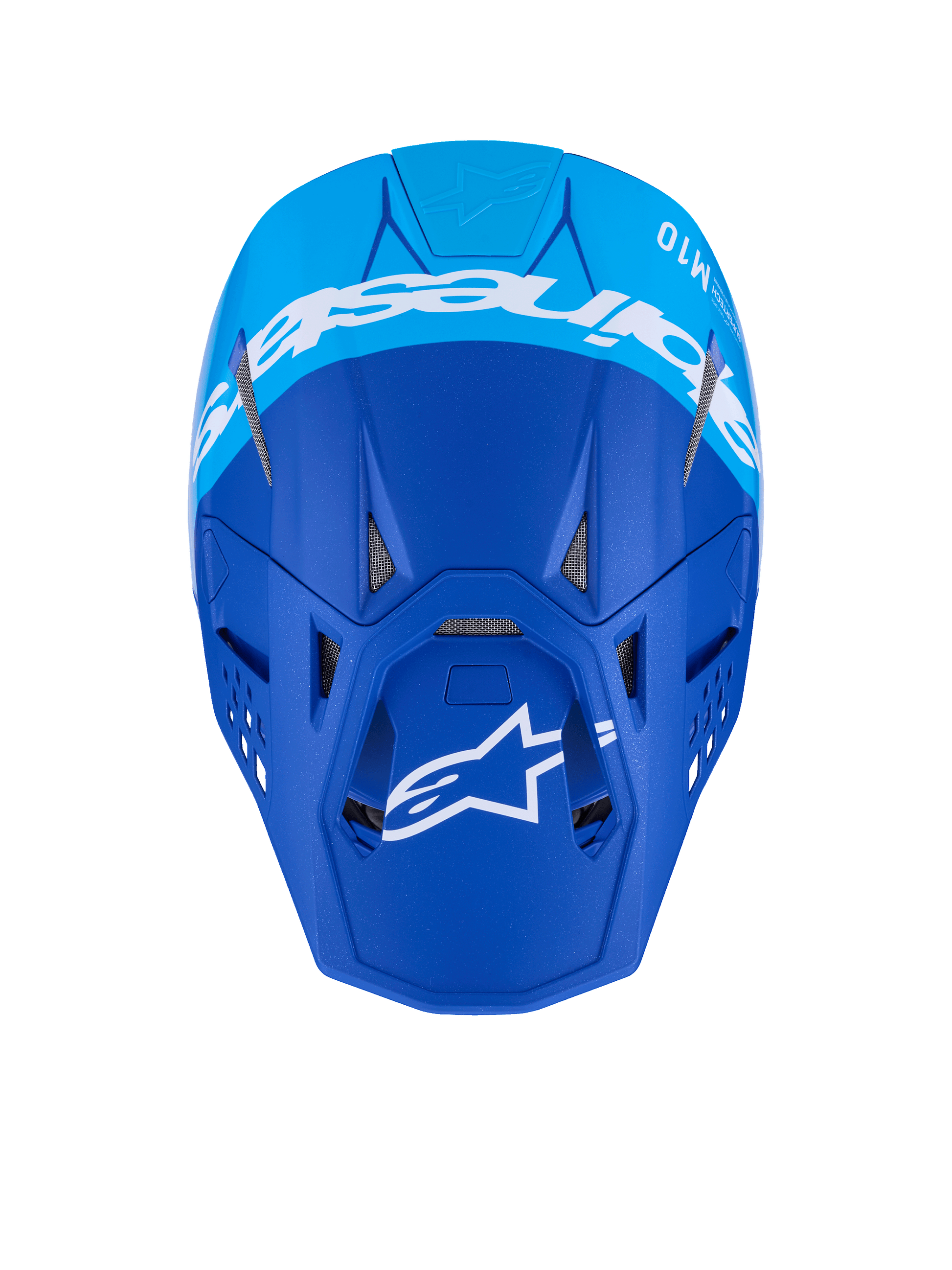 Alpinestars Supertech S M10 Flood Off-Road Helmet in Metallic Blue and Black, X-Large