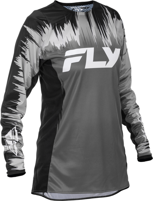 Fly Racing Women's Lite Jersey - Black/Grey/White, X-Large