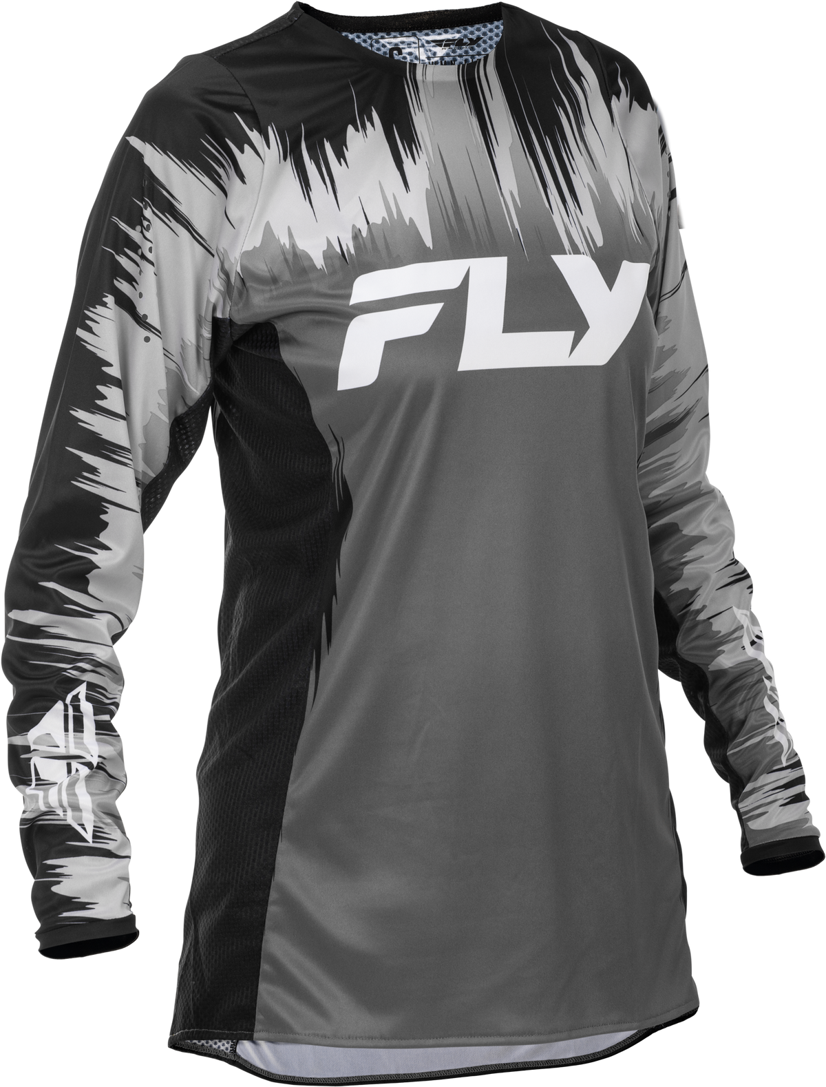 Fly Racing Women's Lite Jersey Black/Grey/White Medium - Offroad Performance Shirt