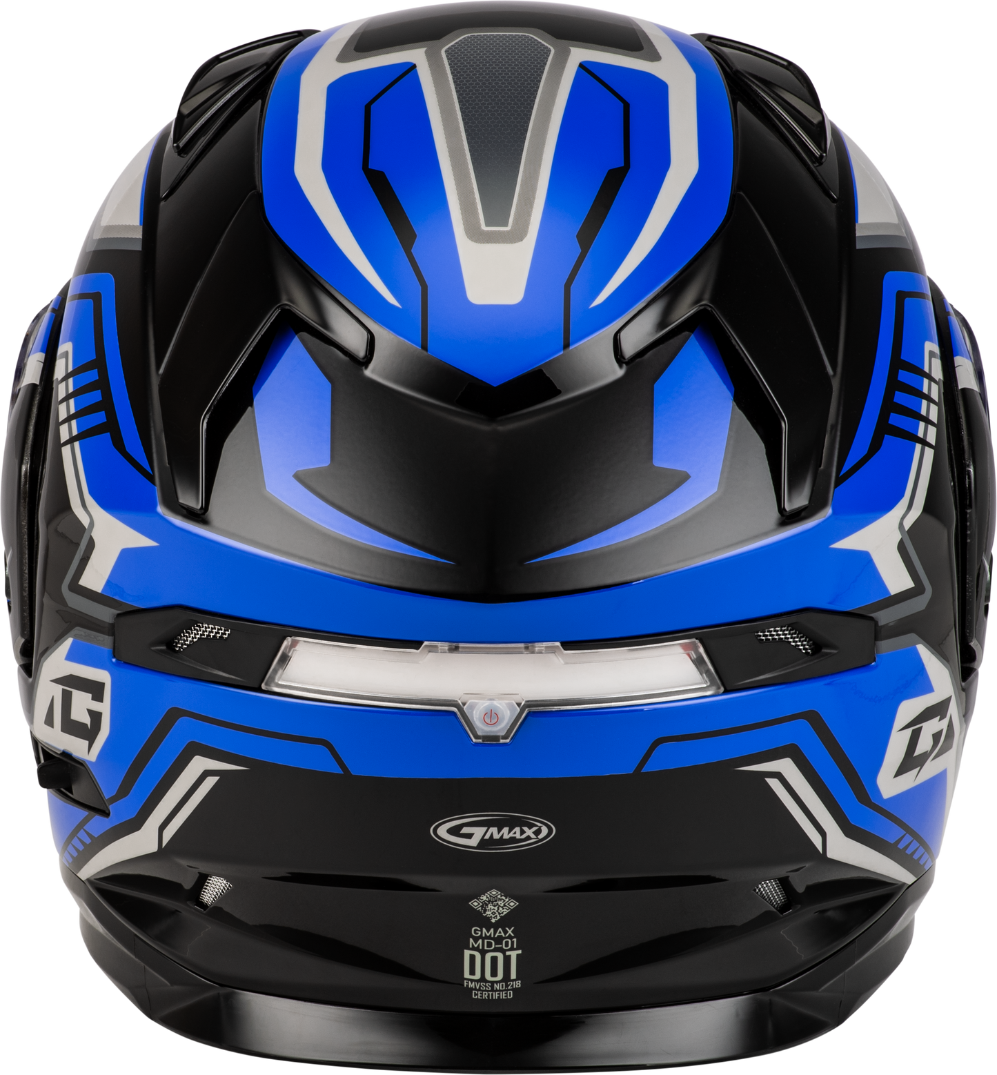 GMAX MD-01S Transistor Snow Helmet with Quick Release Buckle and Integrated LED Light - Blue/Black, 3X-Large