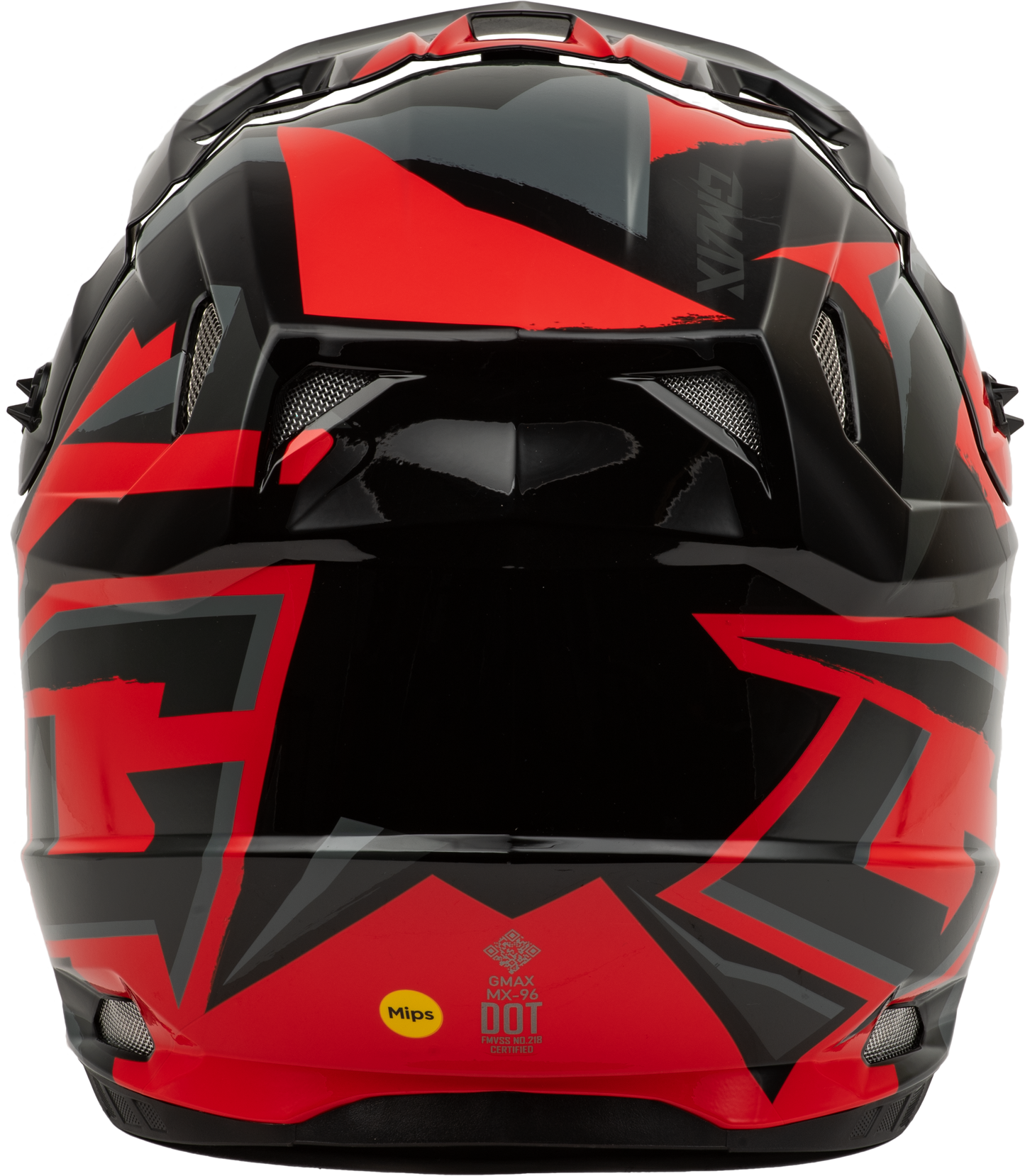 GMAX MX-96 Off-Road Helmet with MIPS System – Large, Black/Red
