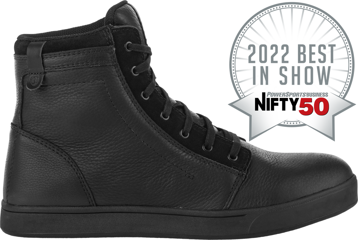 Highway 21 Axle Leather Waterproof Shoes for V-Twin Motorcycles, Size US 06