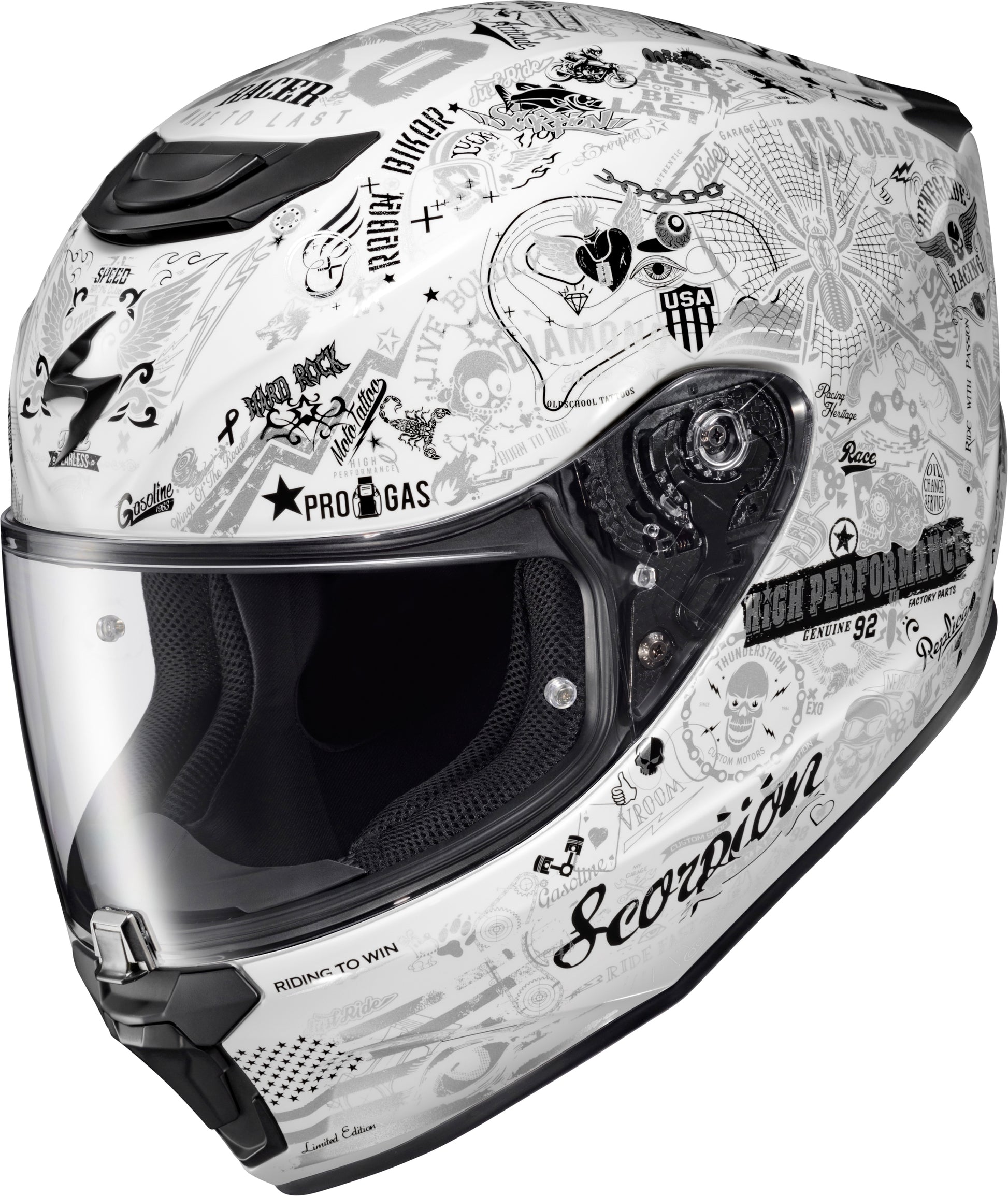Scorpion EXO EXO-R330 Full Face Helmet - X-Large White for Street Riding