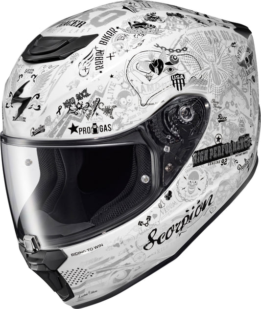 Scorpion EXO Exo R330 Full Face Helmet in White, Medium