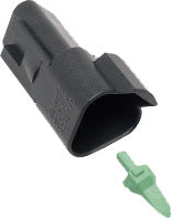 NAMZ Custom Cycle Deutsch DT Series Connector Kit - 3 Wire Black (Part #DR-3B)