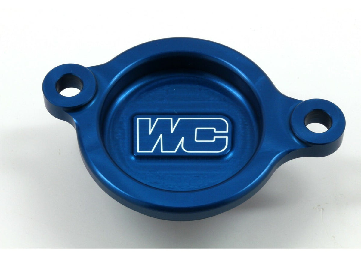 WORKS Oil Filter Cover for Honda CRF250R & RX Models - Blue