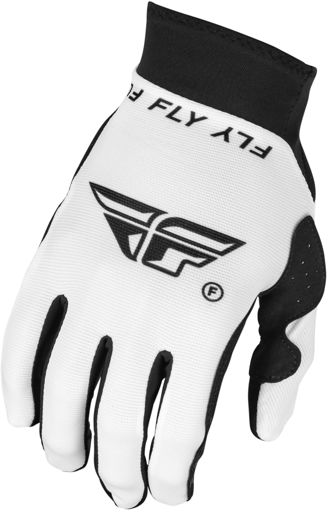 Fly Racing Pro Lite Gloves White/Black X-Small – Lightweight Offroad MX Gloves with Touch Screen Compatibility