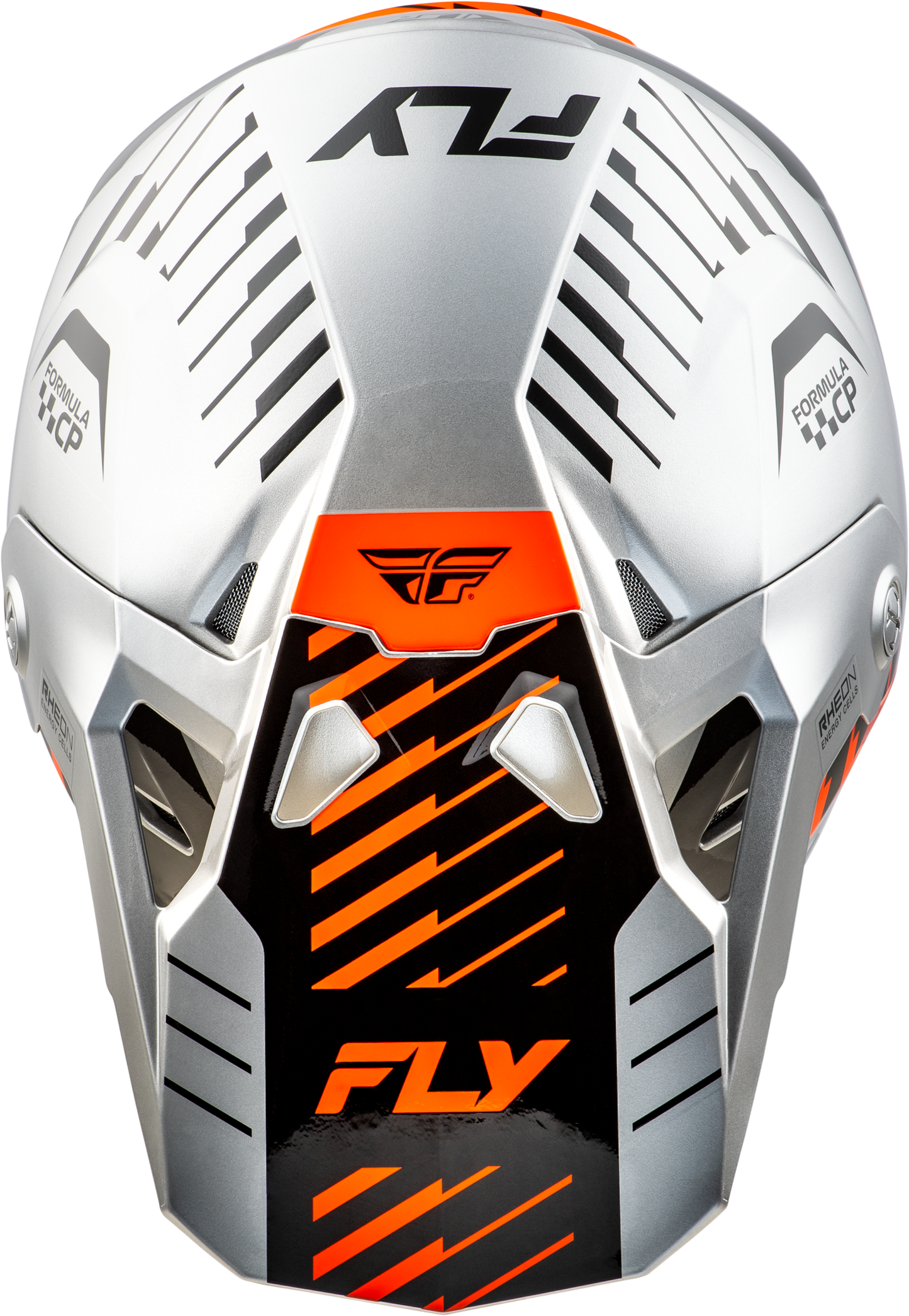 Fly Racing Youth Formula CP Slice Helmet Grey/Orange/Black YL – Full-Face Offroad Helmet with Impact-Absorbing Technology