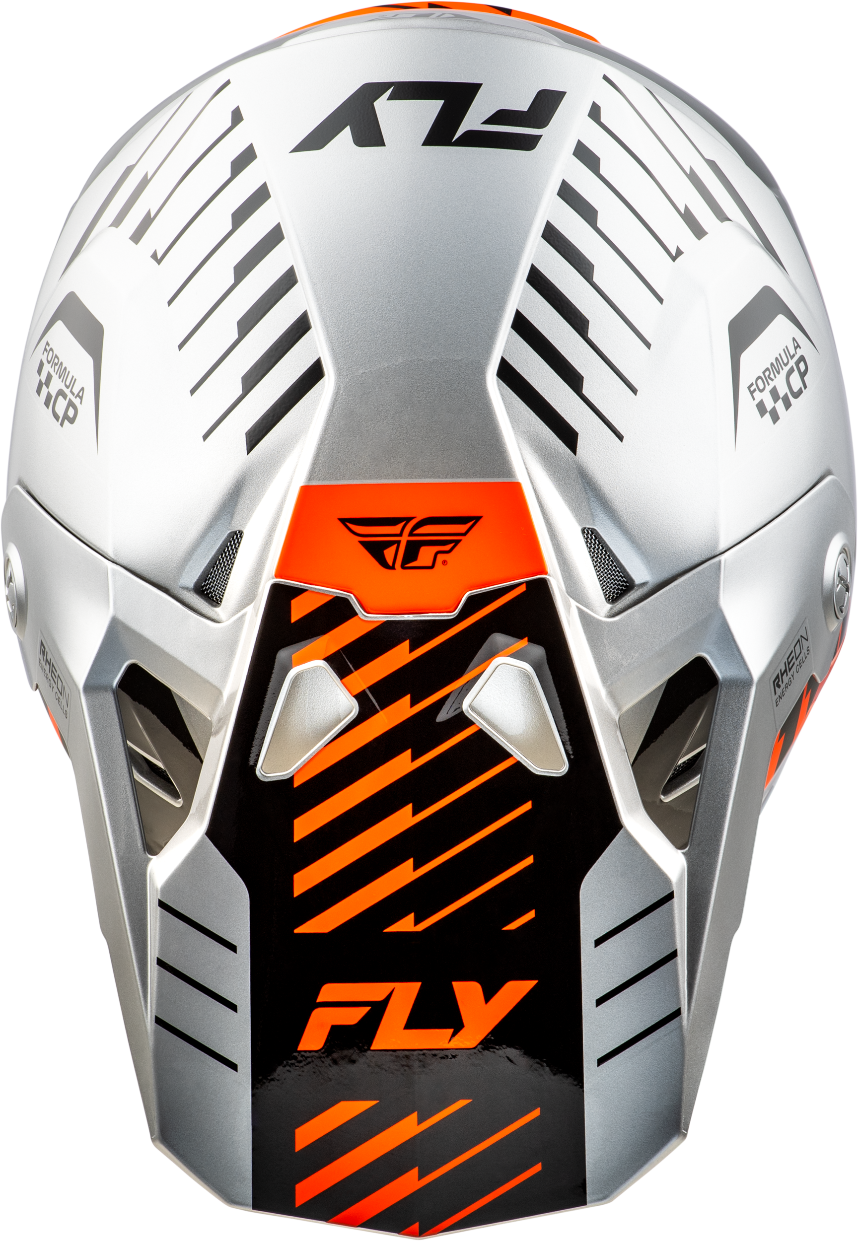 Fly Racing Formula CP Slice Helmet X-Large Grey/Orange/Black – Offroad Full-Face Helmet with Impact Protection