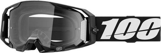 100 Percent Armatic MX Goggles Black with Clear Lens – Offroad Motocross Eyewear