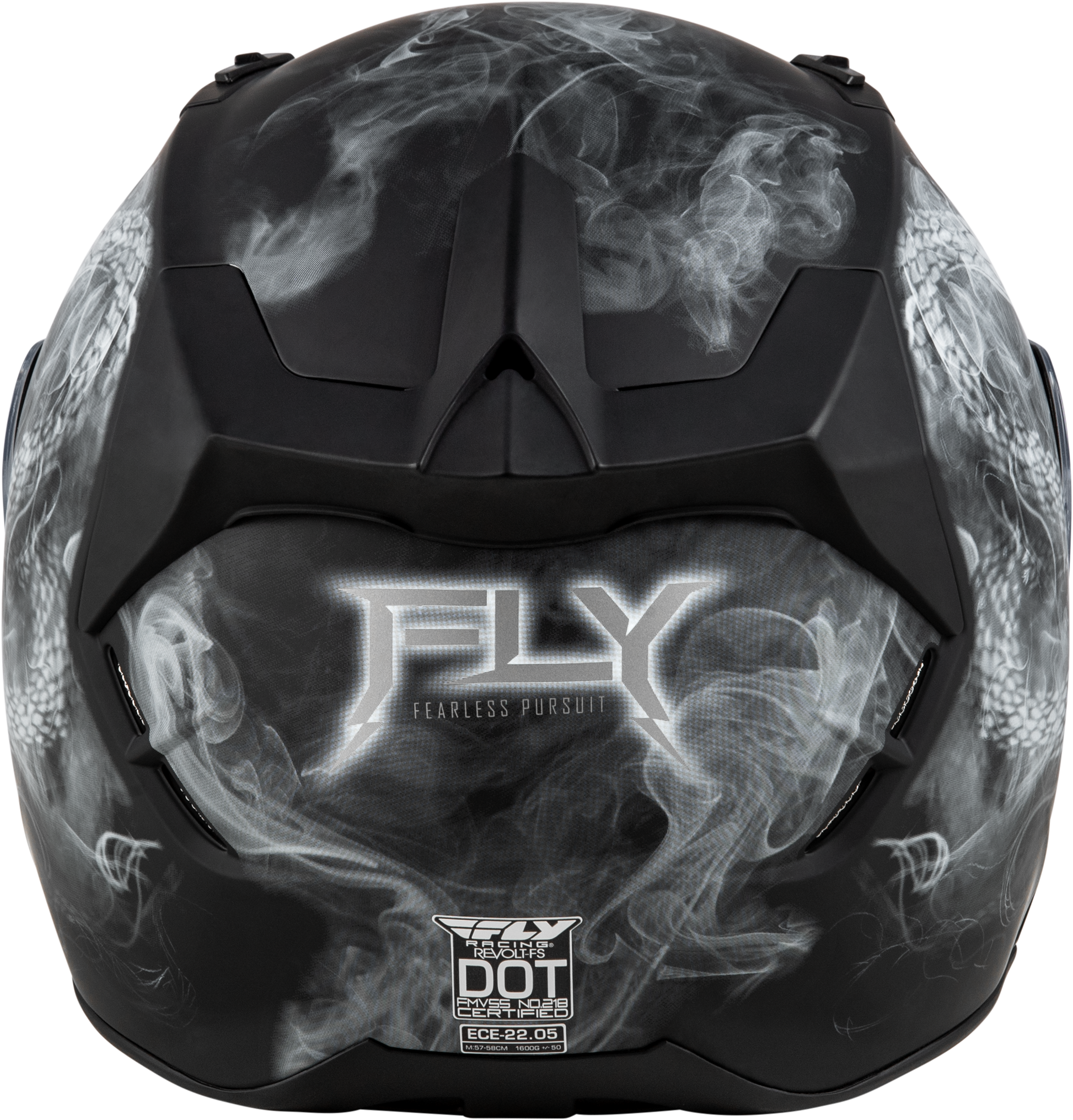 Fly Racing Revolt Coil Matte Black/White 2X-Large Full-Face Helmet