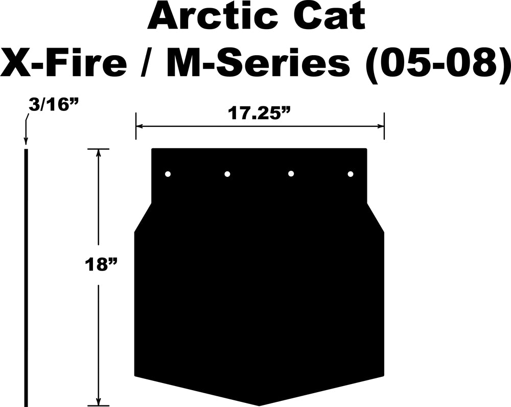 PDP Snowflap for Arctic Cat M Series and Crossfire Models - Part SF-058MSPB