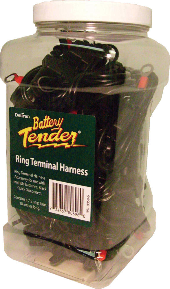 Battery Tender Quick Disconnect Leads with Ring Connector – 25-Pack Display