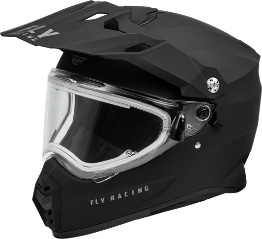 Fly Racing Trekker CW Solid Helmet - Matte Black, X-Large for Snow Riding