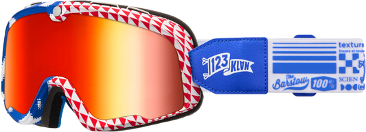 100 Percent Barstow Goggle Artist Series 123 with Mirror Red Lens