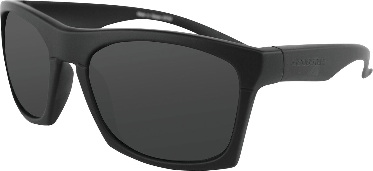 Bobster Capone Matte Black Sunglasses with Smoke Lenses – Impact-Resistant Polycarbonate Frames