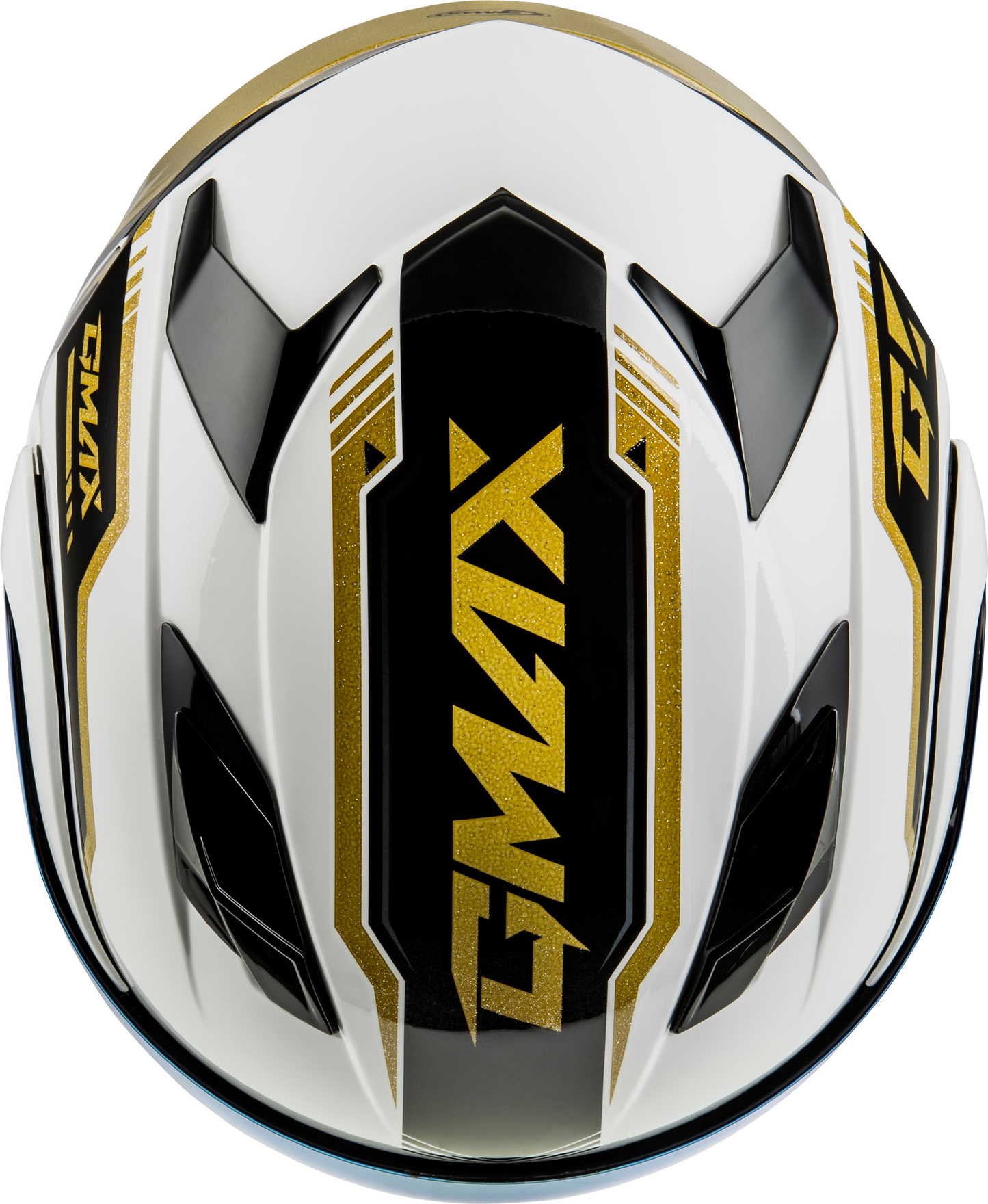 GMAX MD-01 Volta Modular Helmet for Street Riding – White/Gold/Black Metallic, X-Small