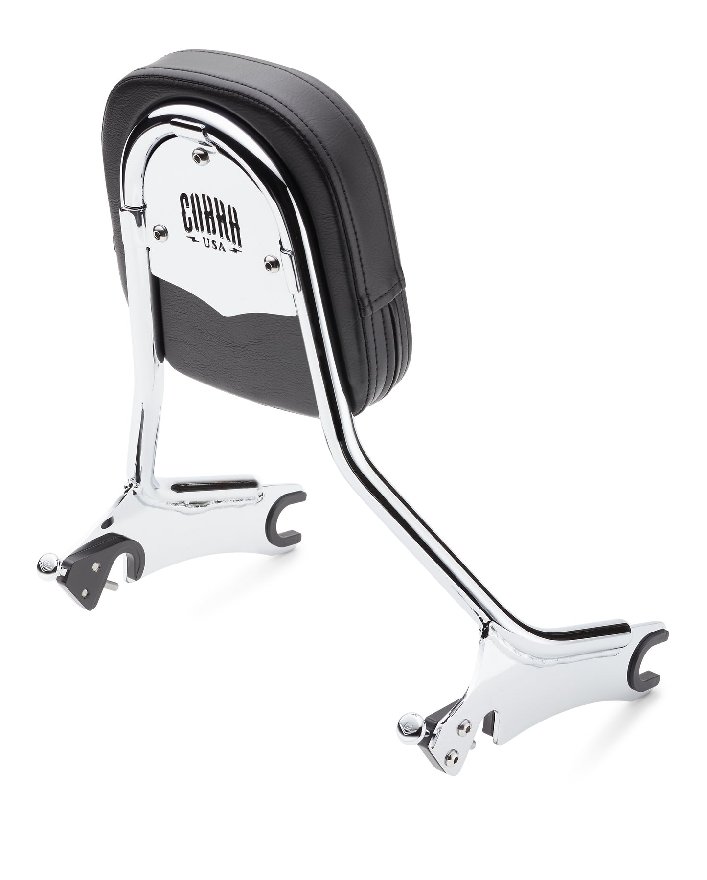 COBRA Detach Backrest Tall Medium Pad for Harley Davidson Chieftain 14-25 with Chrome Finish