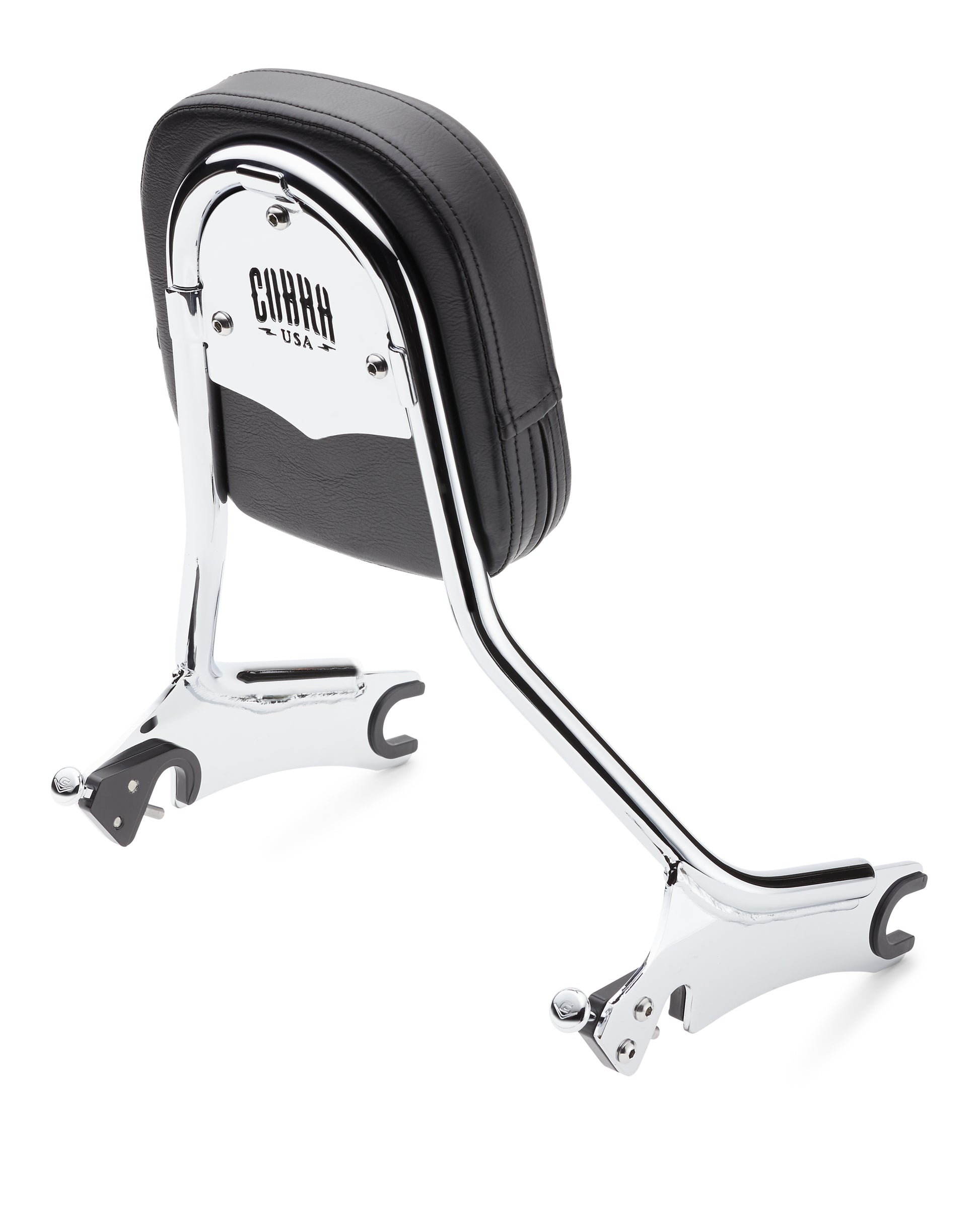COBRA Detach Backrest Tall Medium Pad for Harley Davidson Chieftain 14-25 with Chrome Finish