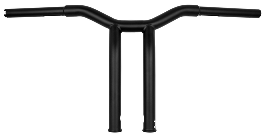 BURLY BRAND Dominator Raked Bar 12-Inch Matte Black Handlebars for Harley Davidson
