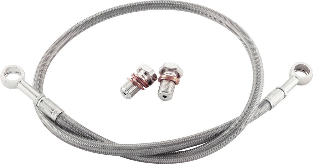 GBRAKES FK003D49R Rear Silver Brake Line for Street Bikes