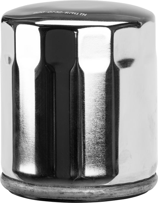 HardDrive PS171C Chrome Oil Filter for Harley Davidson V-Twin Engines