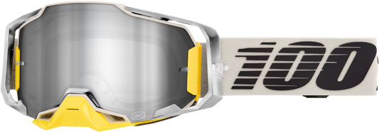 100 Percent Armega Goggle with Silver Flash Lens - Offroad Impact-Resistant Eyewear