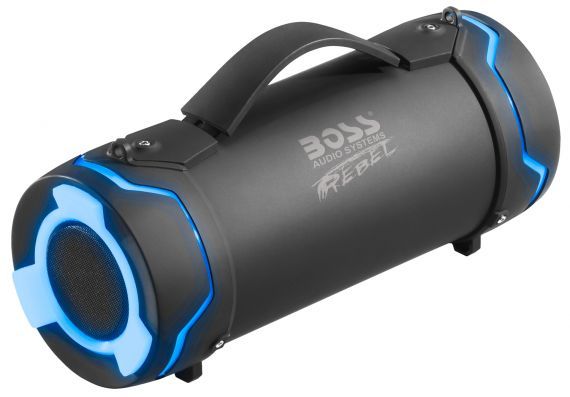 BOSS AUDIO TUBE Bluetooth Portable Speaker with FM Tuner and LED Illumination