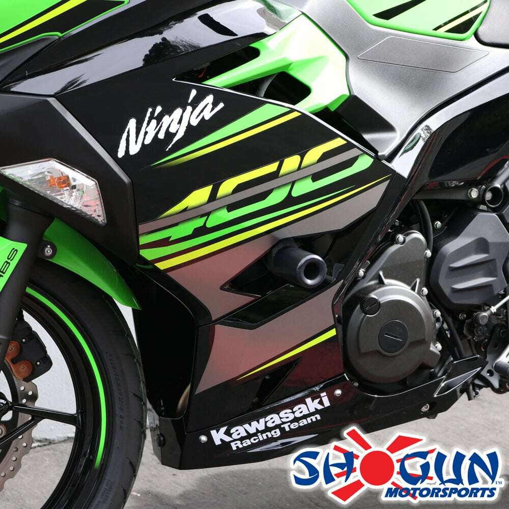 Shogun Motorsports Black Complete Frame Slider Kit for Kawasaki Ninja 400 and Z400 ABS (Part #755-4159)