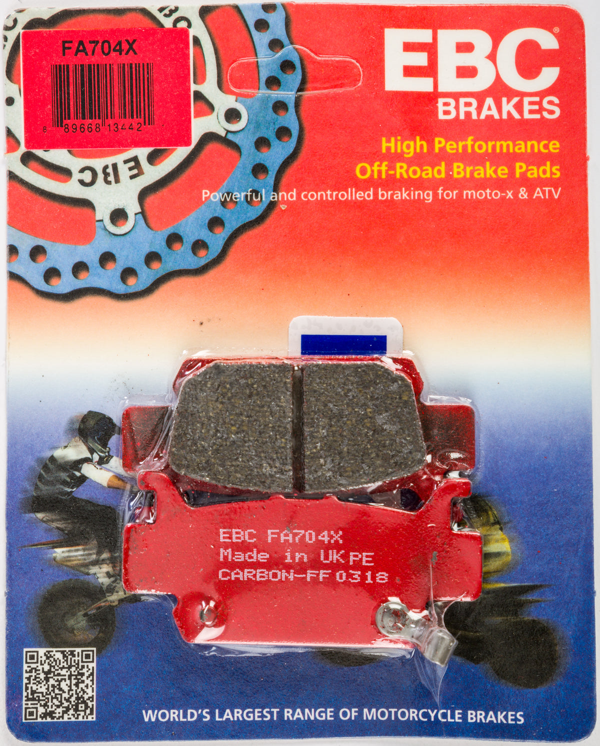 EBC Fa704X Carbon X Series Brake Pads for Honda Pioneer 1000 (2016-2018)
