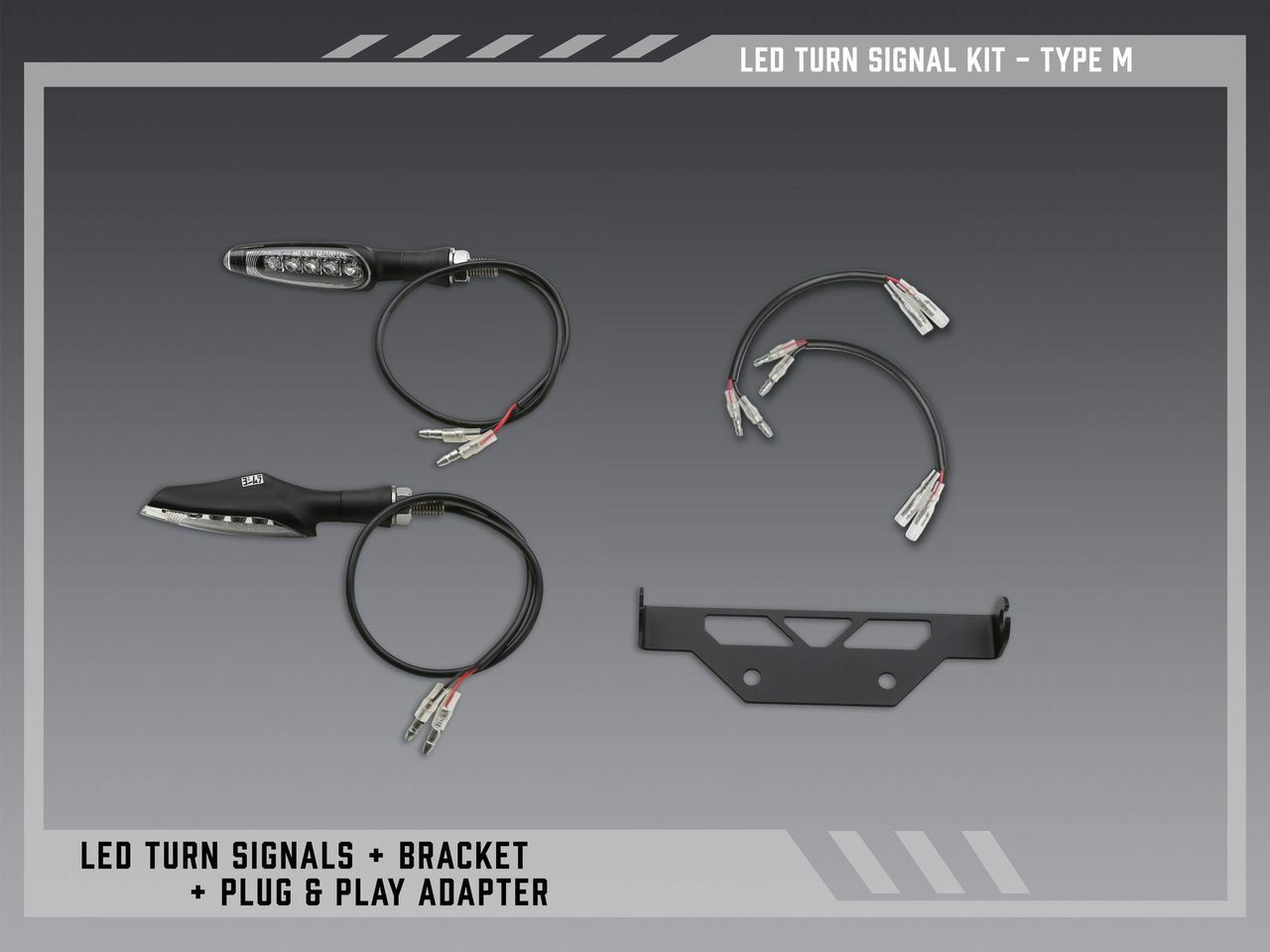 Yoshimura Fe V2 Standard LED Turn Signal Kit for Street Bikes - Part #075BG-STD-M-K