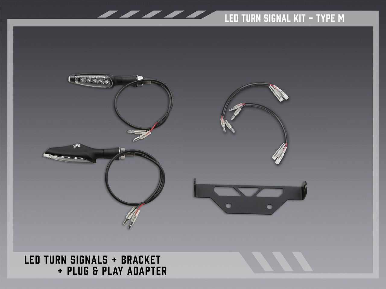 Yoshimura Fe V2 Standard LED Turn Signal Kit for Street Bikes - Part #075BG-STD-M-K