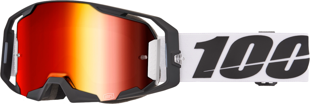 100 Percent Armatic Goggle with Caldwell Red Mirror Lens for Offroad Riding