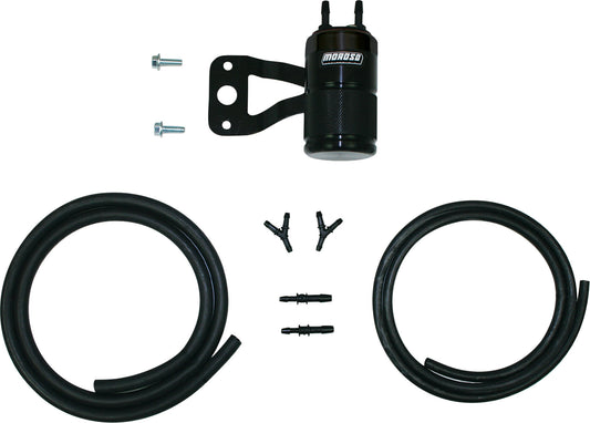 MOROSO Air Oil Separator Twin Cam with Stock Air Cleaner for Harley-Davidson – Black (Part #85714)