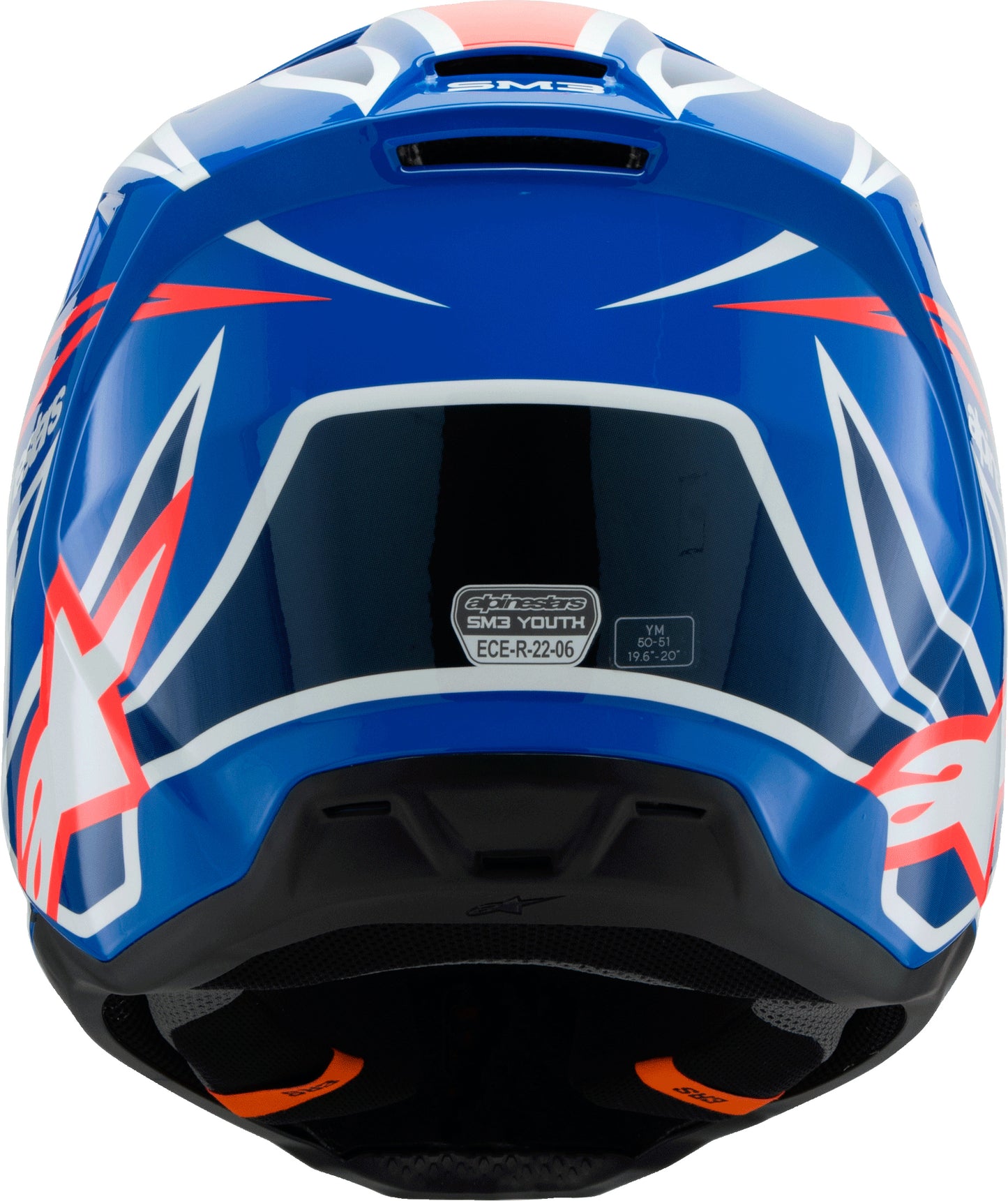 Alpinestars SM3 Youth Off-Road Helmet - Size Youth Medium, Blue/Red/White/Black