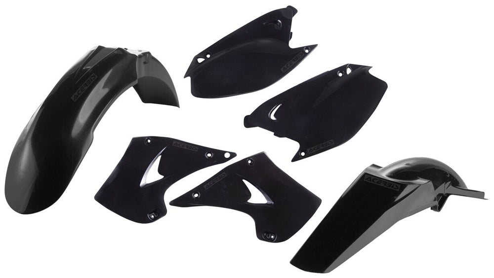 ACERBIS Plastic Body Kit for Kawasaki KX250 and KX125 Models, Black (Part #2041100001)