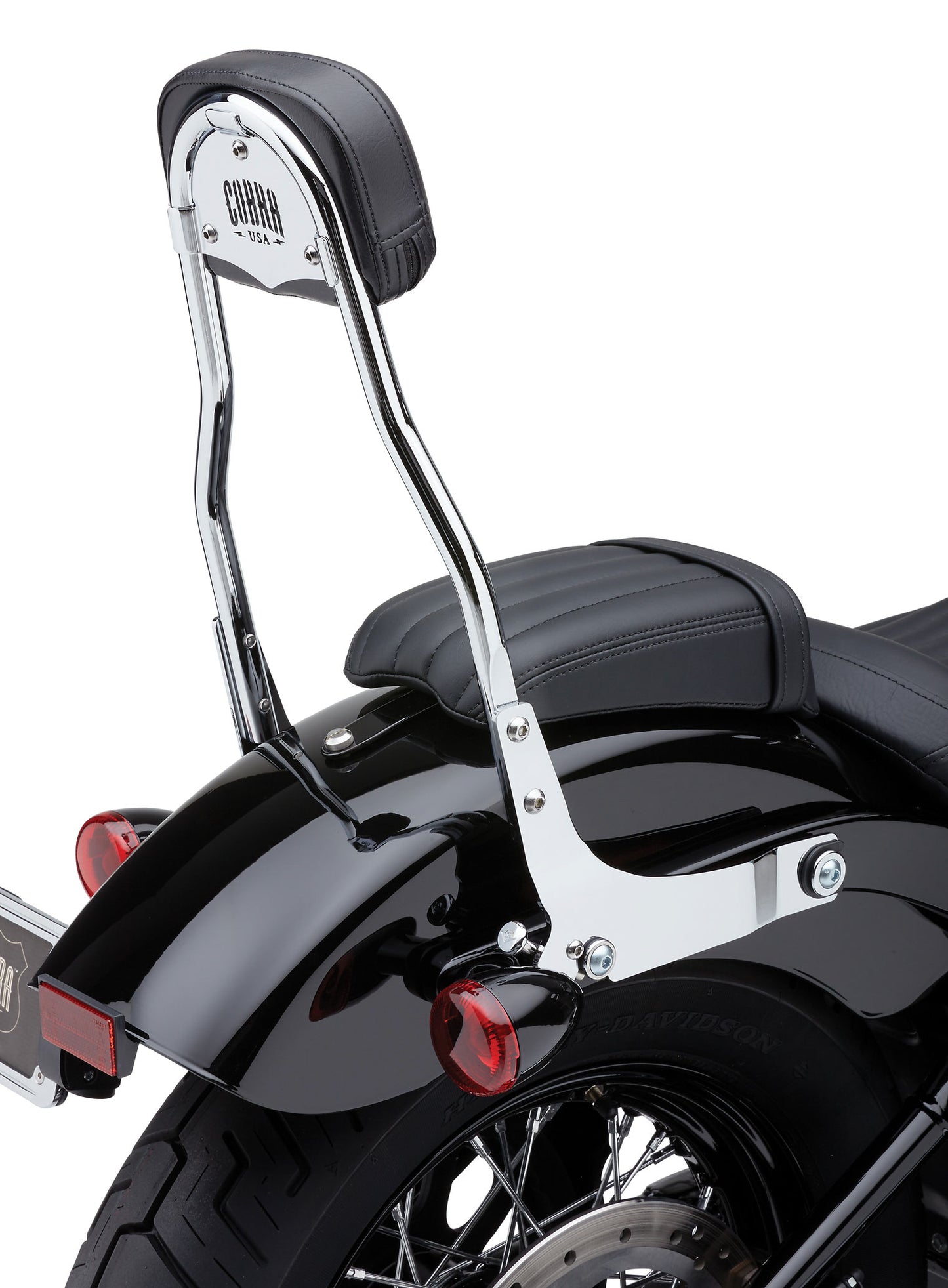 Cobra Detachable Backrest for Touring Models with Round Chrome Sissy Bar - Part #602-2006