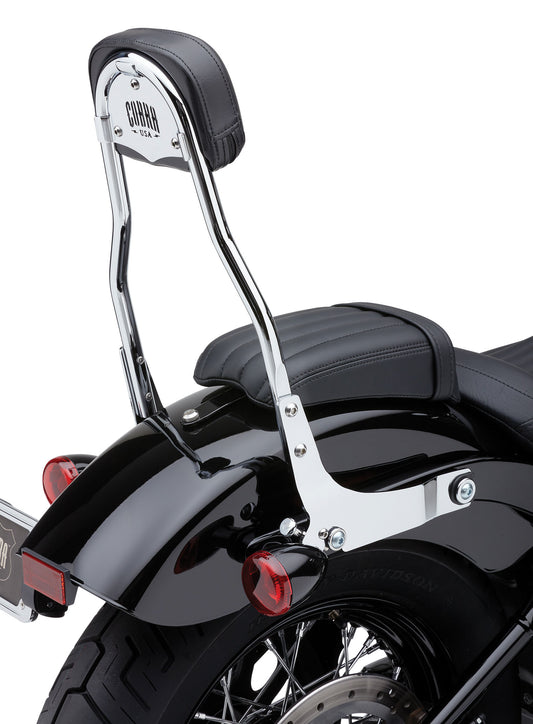 Cobra Detachable Backrest for Touring Models with Round Chrome Sissy Bar - Part #602-2006