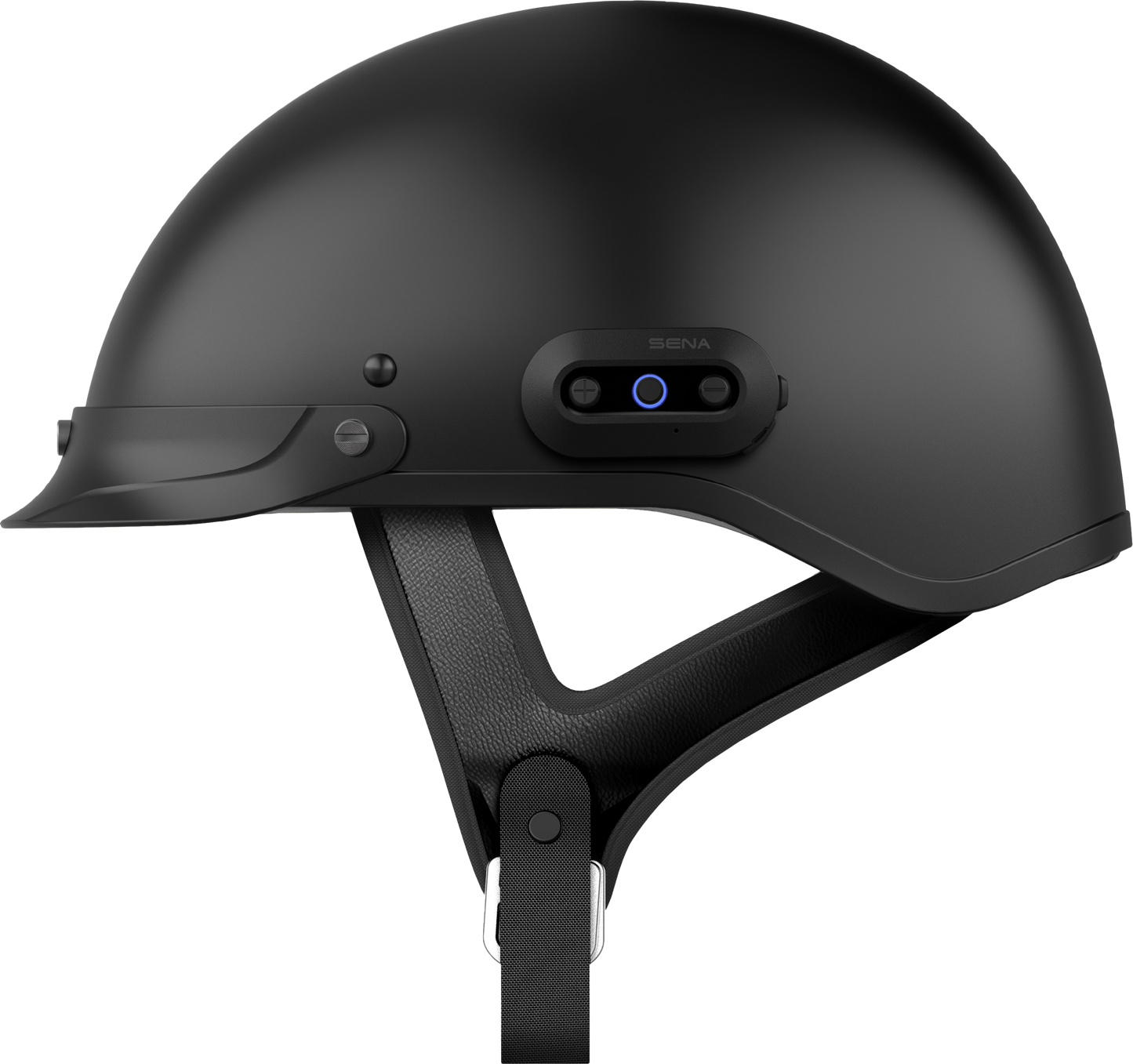 SENA Cavalry 2 Half Helmet Matte Black – Bluetooth 5.2 Mesh Intercom Motorcycle Helmet